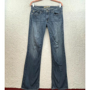 Big Star Jeans Womens 29L Blue Maddie Boot Leg Denim Y2K 90s Retro Embroidered
